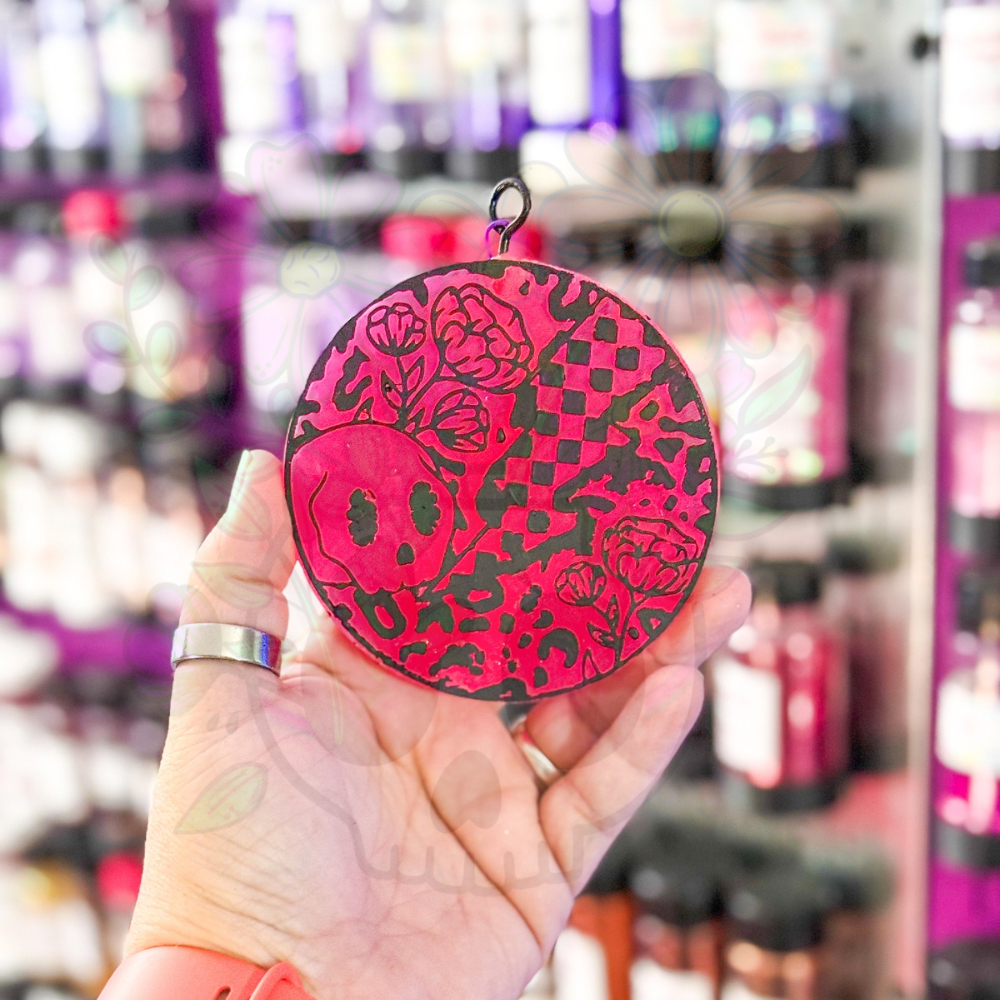 ✨ Checkered Leopard Skellie - Ready to Ship Freshie ✨