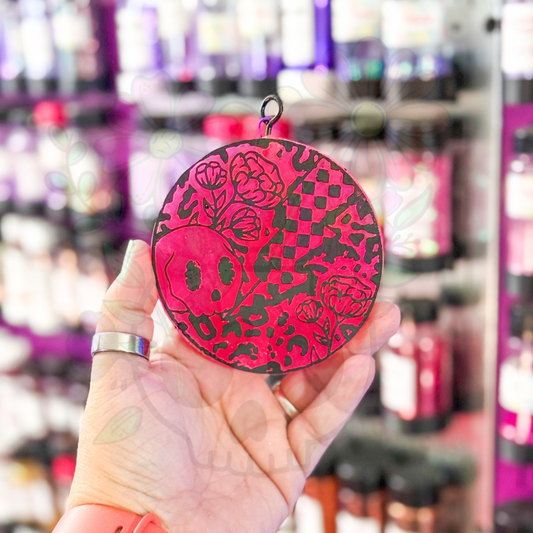 ✨ Checkered Leopard Skellie - Ready to Ship Freshie ✨