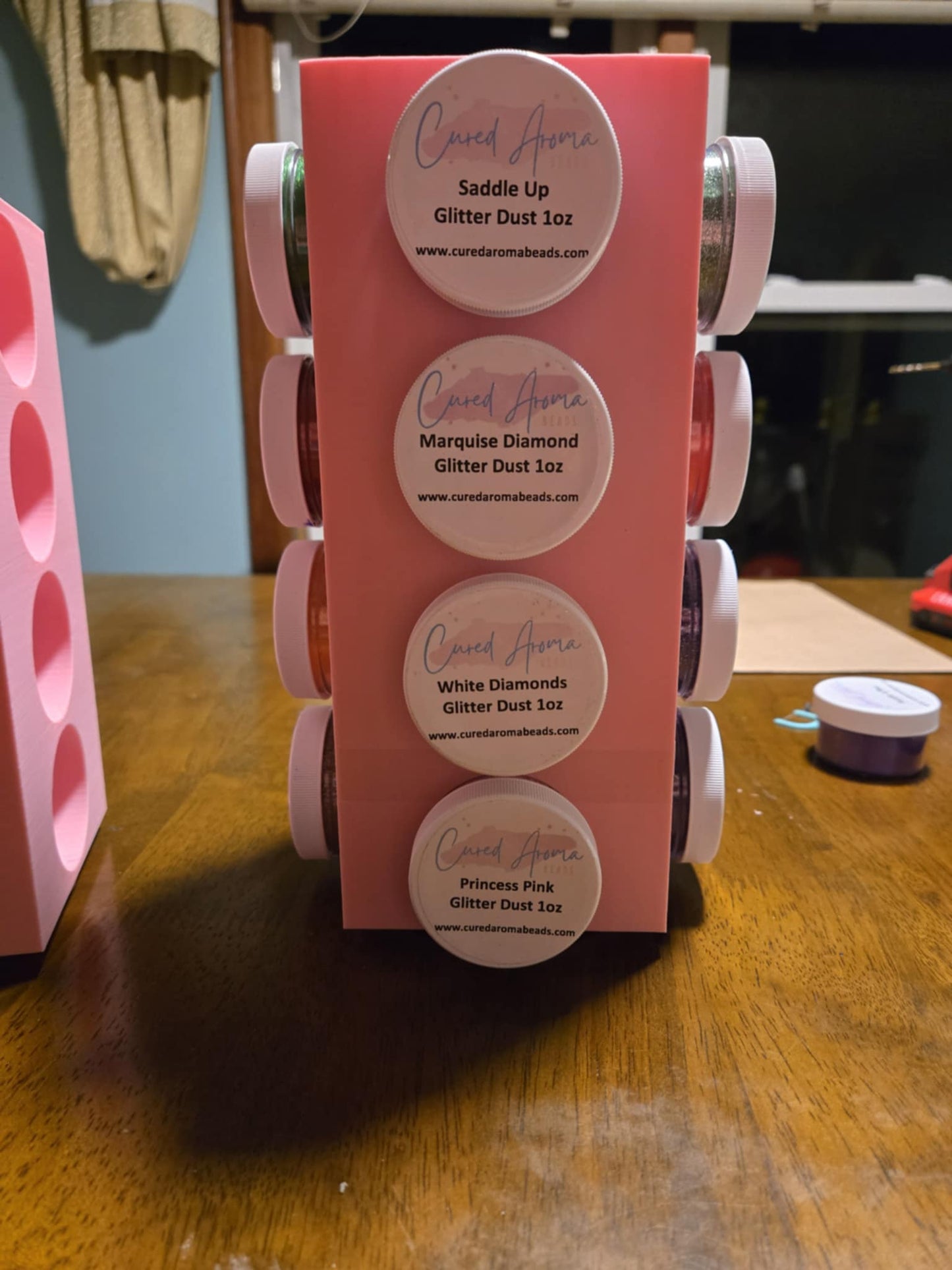 Cured Aroma Beads Glitter Dust/Mica/ Mica Flake 3D Printed Rotating Storage Organizer