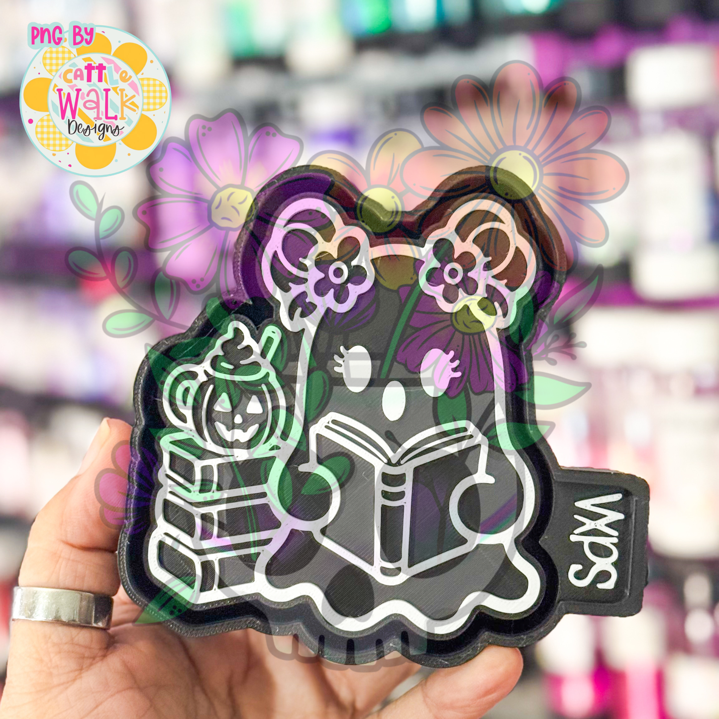 Pigtail Book Ghost - Freshie Mold