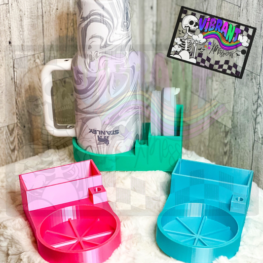 3D Printed 40 oz Drying Stand with Lid and Straw Compartments