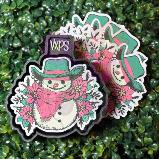 Cowboy Snowman Mold + Cardstock