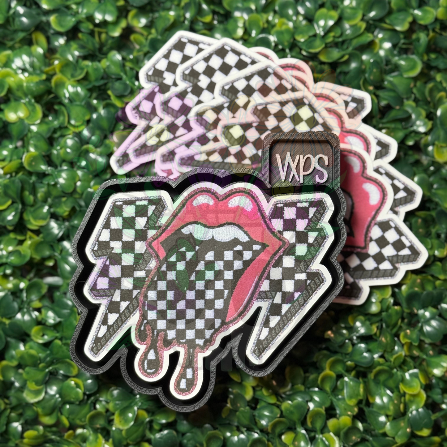 Fuzzy Bolt Lips Mold + Cardstock