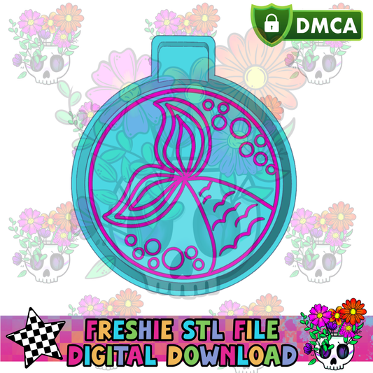 Mermaid Tail Circle Mold Maker STL File