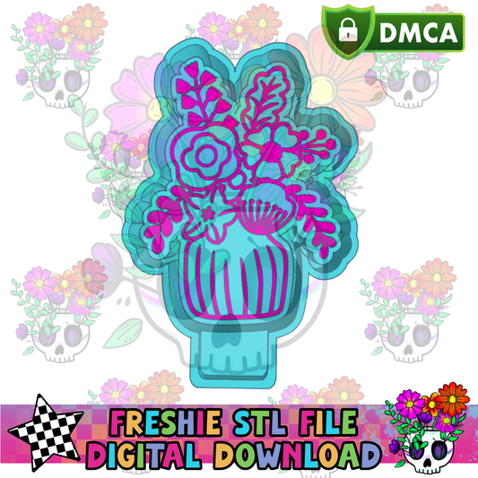 Vase of Flowers Mold Maker STL File