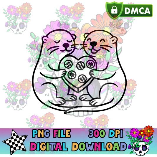 Otters and Chocolate - PNG