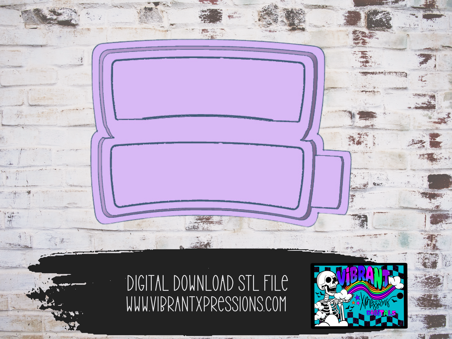 Large Hair Clip Plate Mold Maker STL File