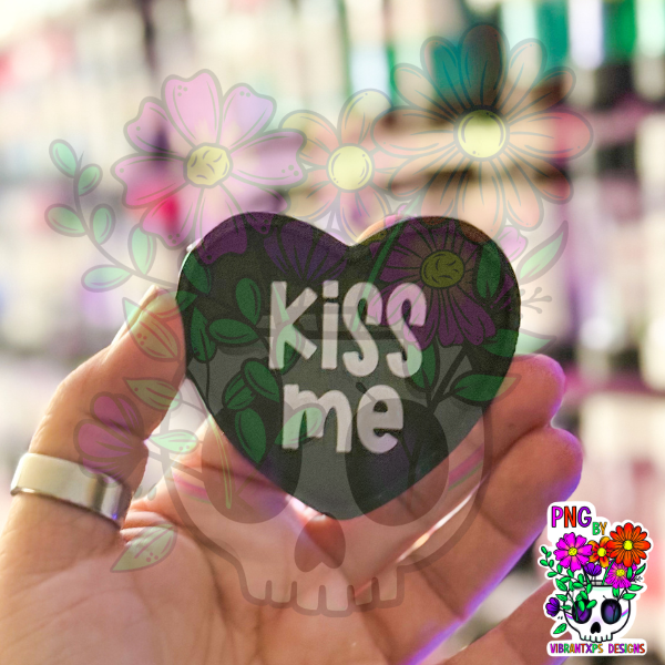 Checkered Conversation Hearts & Inserts - Freshie Mold