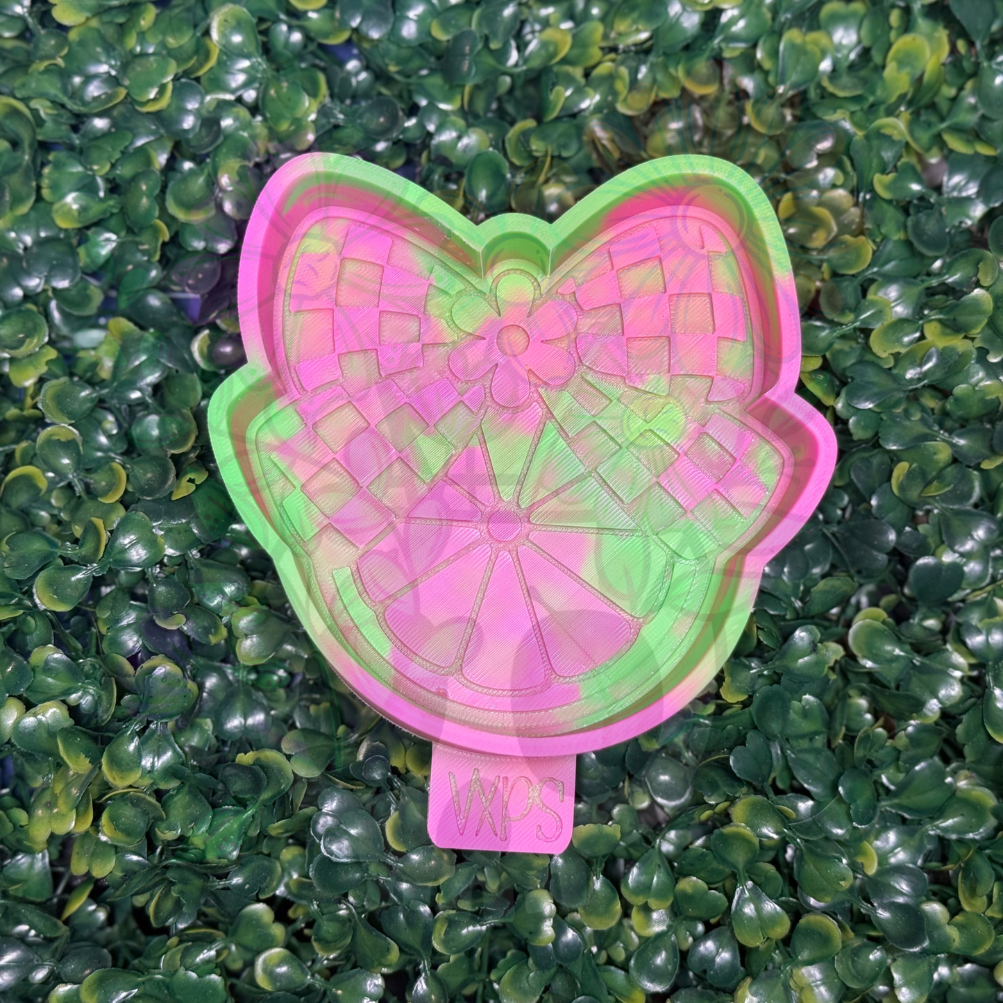 Lemon Checkered Bow - Freshie Mold