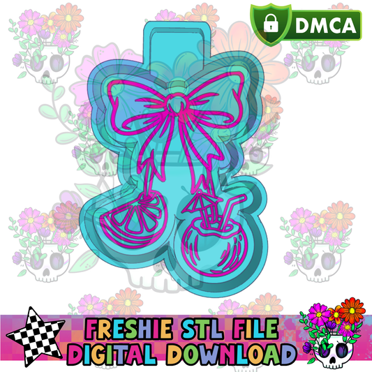 Lime & Coconut Bow Cherries Mold Maker STL File