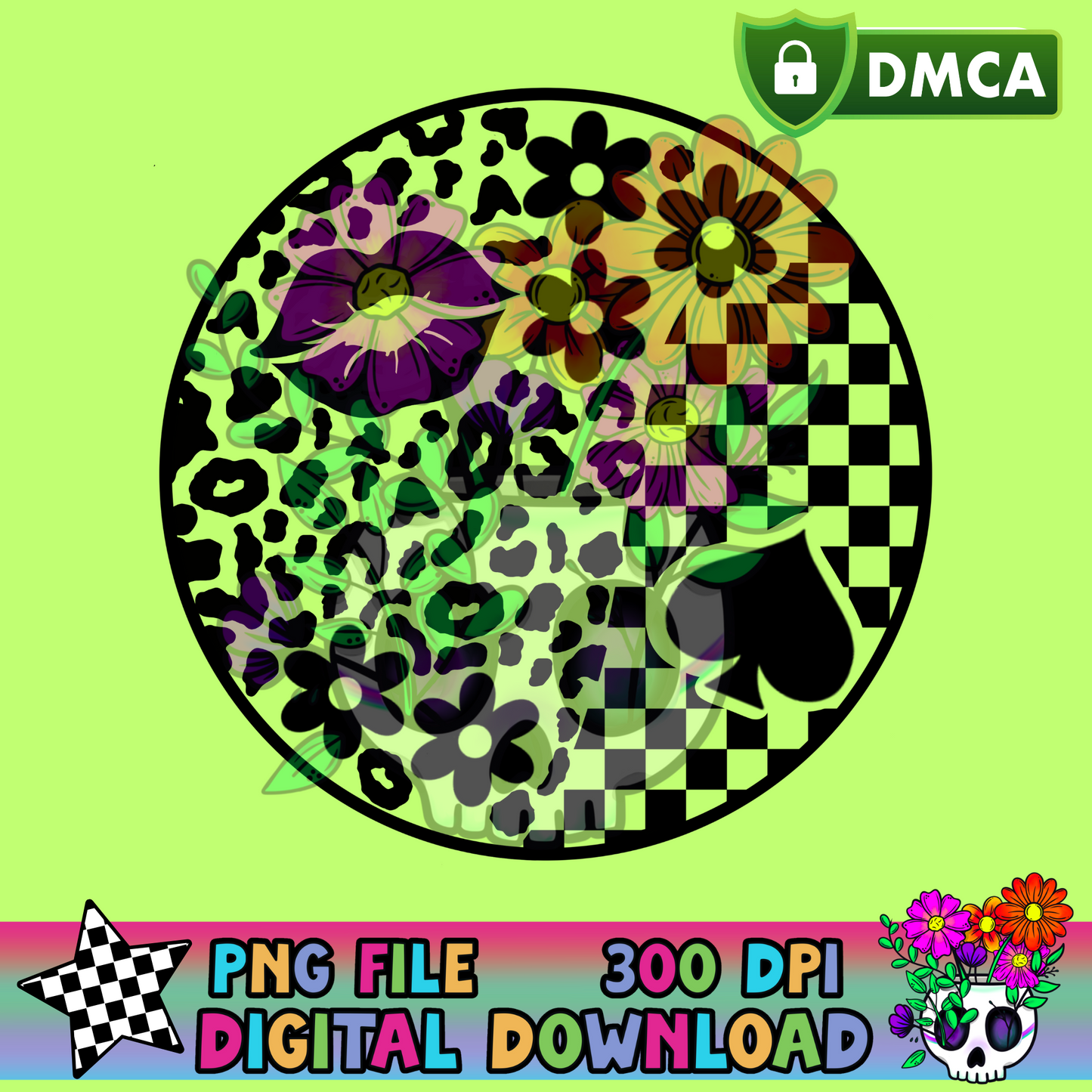 Lips Daisy Spade Circle - PNG