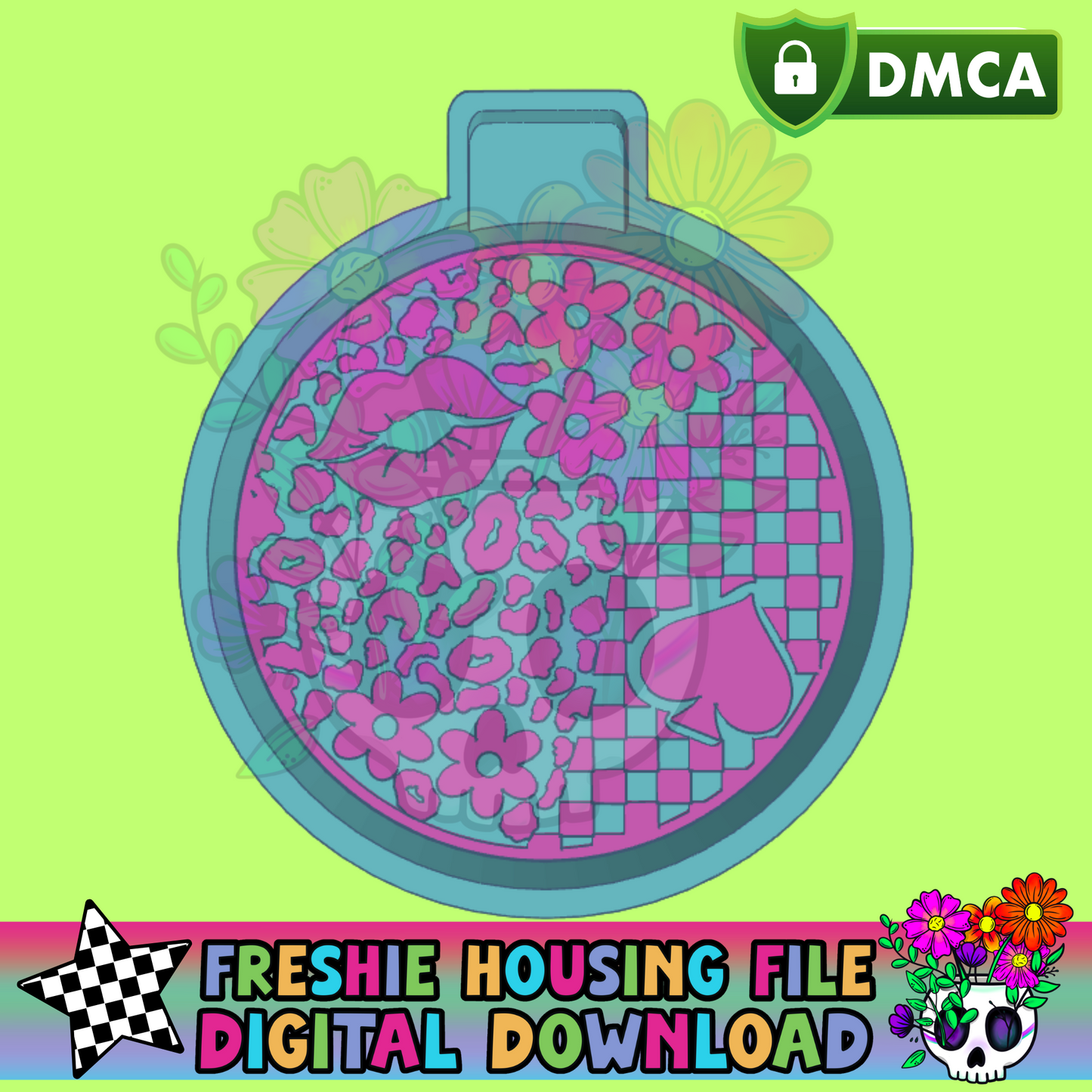 Lips Daisies Spades Mold Maker STL File