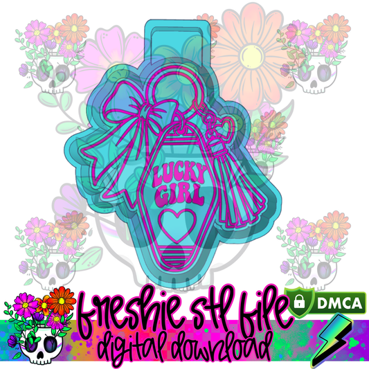 Lucky Girl Keychain Mold Maker STL File