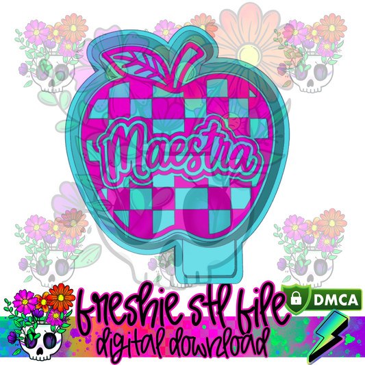 Maestra Checkred Apple Mold Maker STL File