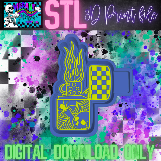 Skulls & Webs Lighter Mold Maker STL File