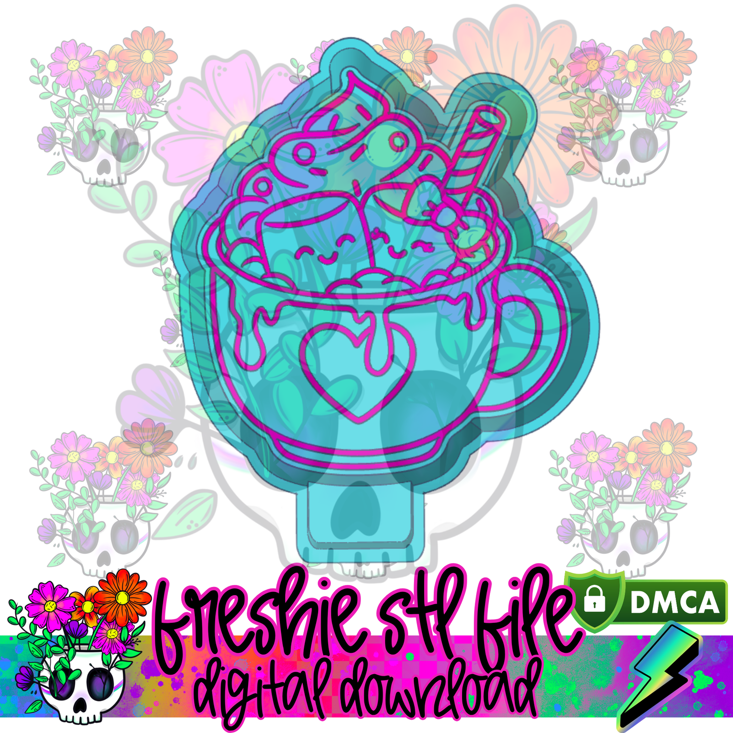 Marshmallow Cute Mug Mold Maker STL File