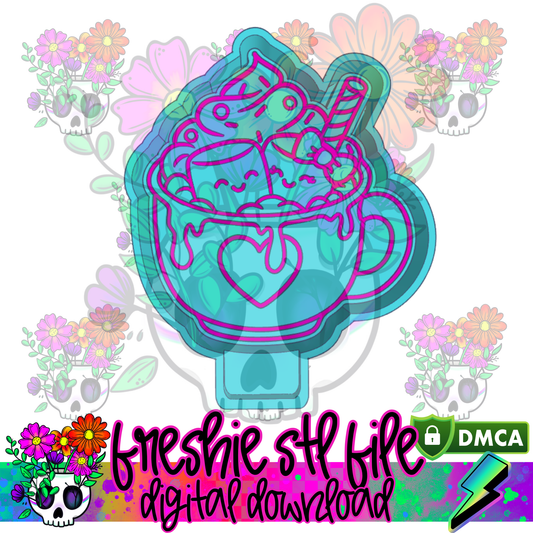 Marshmallow Cute Mug Mold Maker STL File