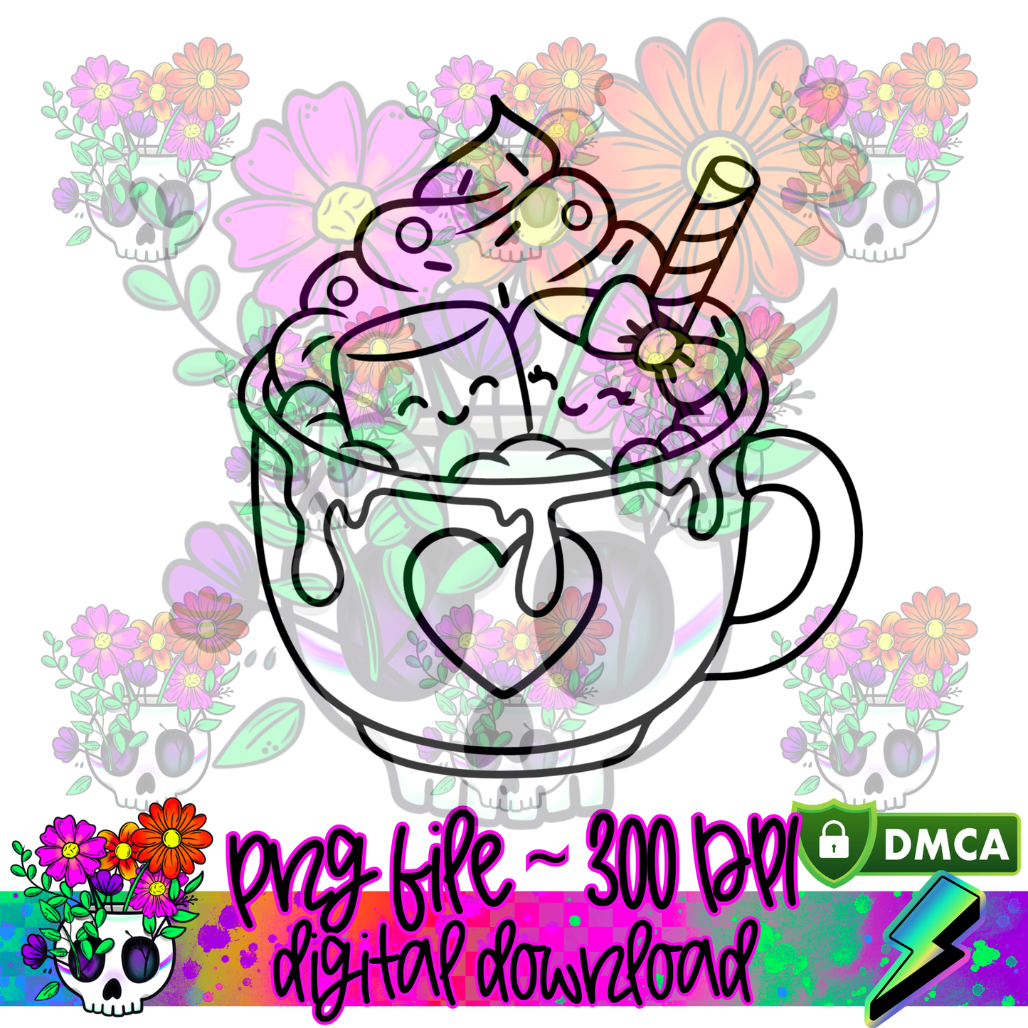 Marshmallow Cute Mug - PNG