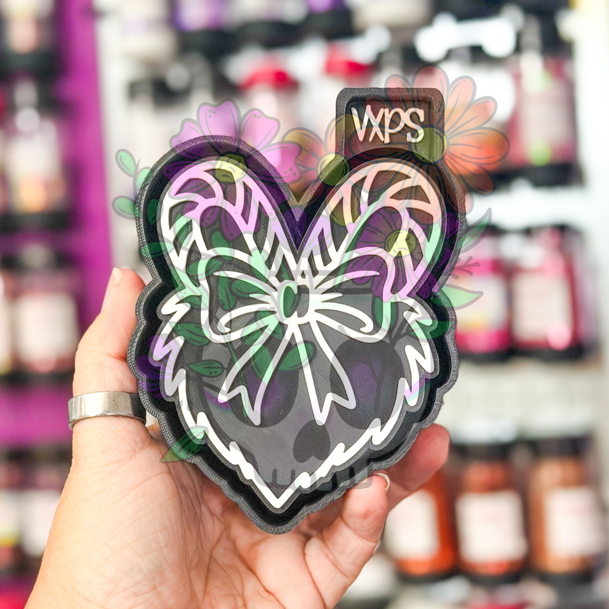 Mean and Green Candy Cane Heart - Freshie Mold
