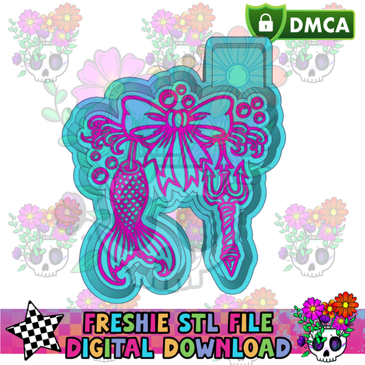 Mermaid Bow Cherries Mold Maker STL File