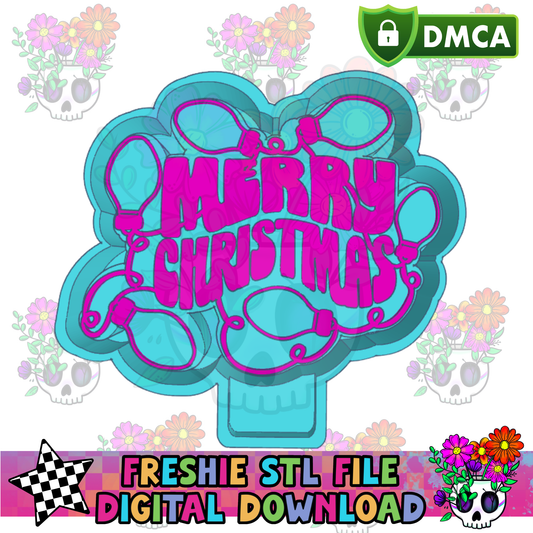 Merry Christmas Lights Mold Maker STL File