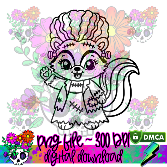 Mrs Franken-Skunk - PNG