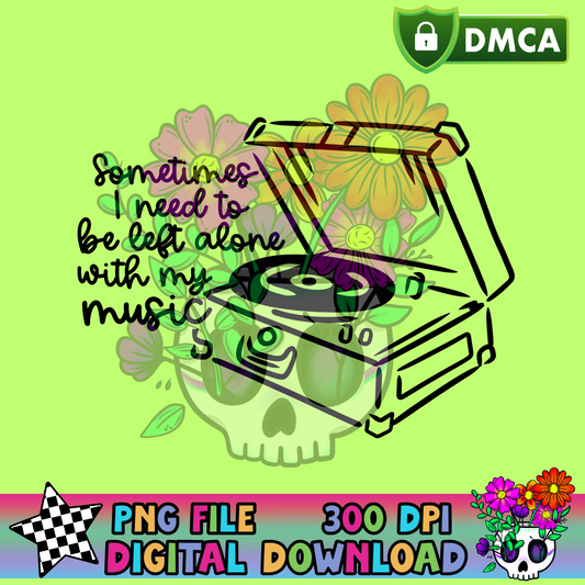 Alone with my Music - PNG