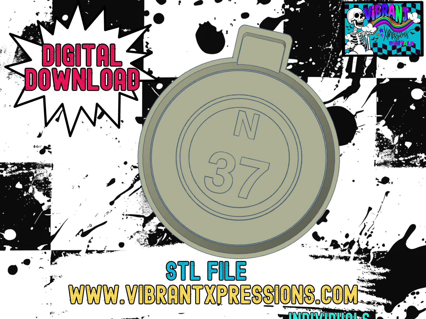 N Bingo Ball Housing Mold Maker STL File