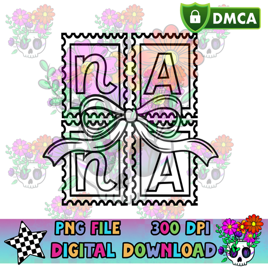 Nana Bow Stamp - PNG