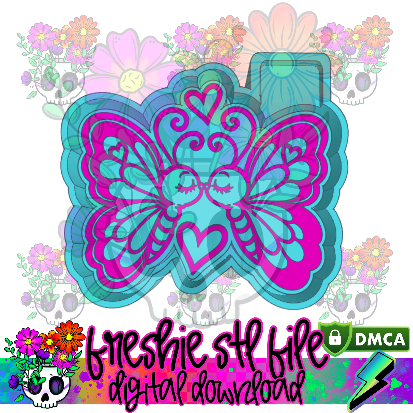 Nose Kisses Butterflies Mold Maker STL File