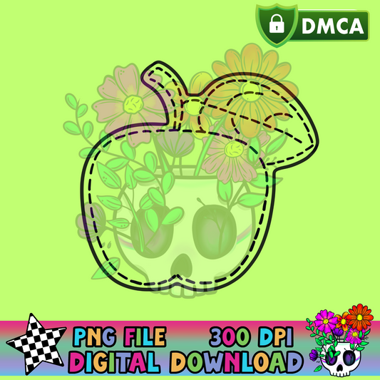 Patchwork Apple - PNG