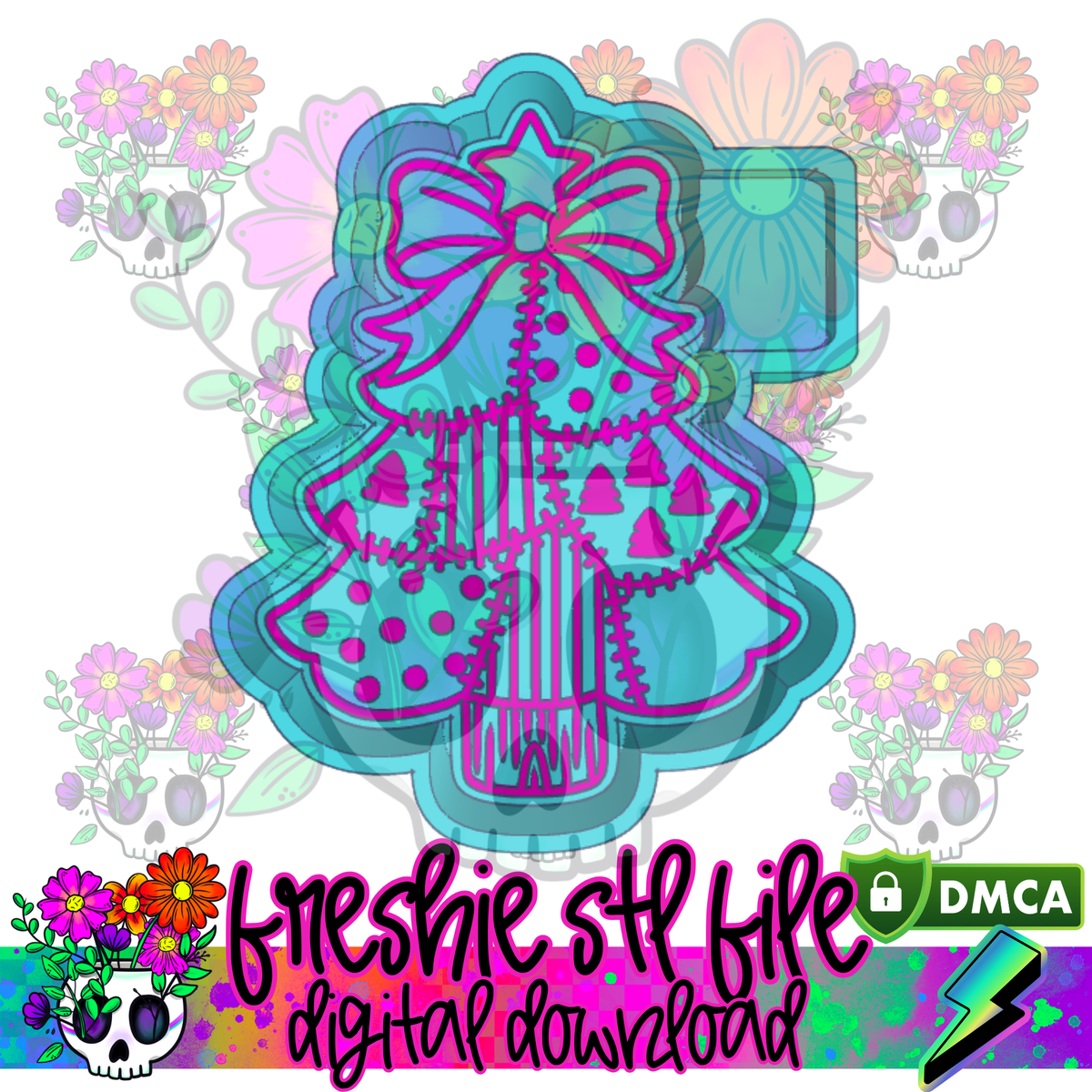 Patchwork Christmas Tree Mold Maker STL File