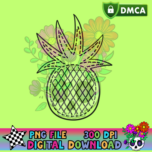 Patchwork Pineapple - PNG