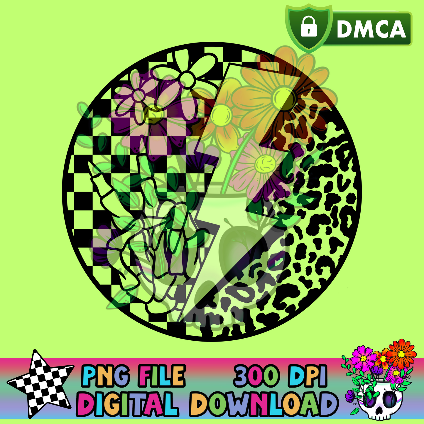 Peace Daisy Bolt Circle- PNG