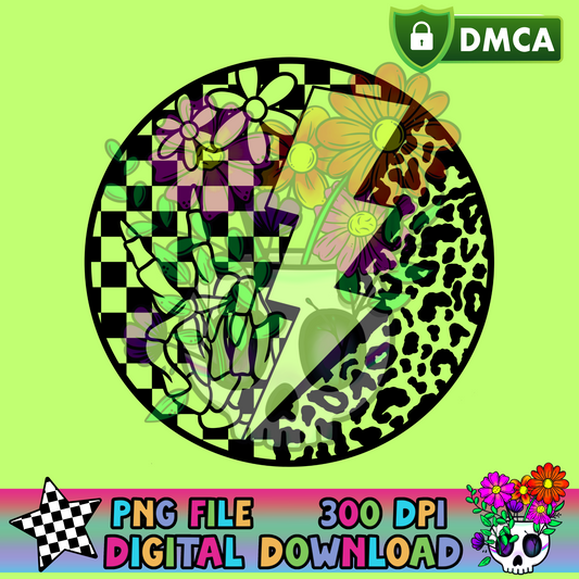 Peace Daisy Bolt Circle- PNG