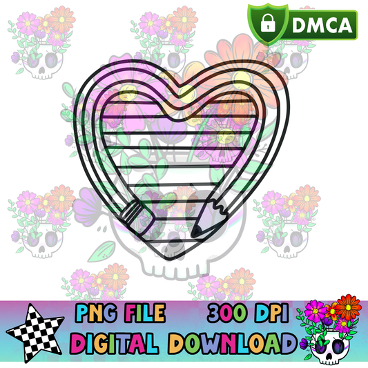Pencil Heart - PNG