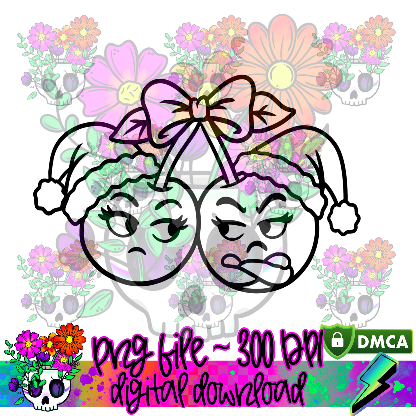 Petty Christmas Cherries - PNG