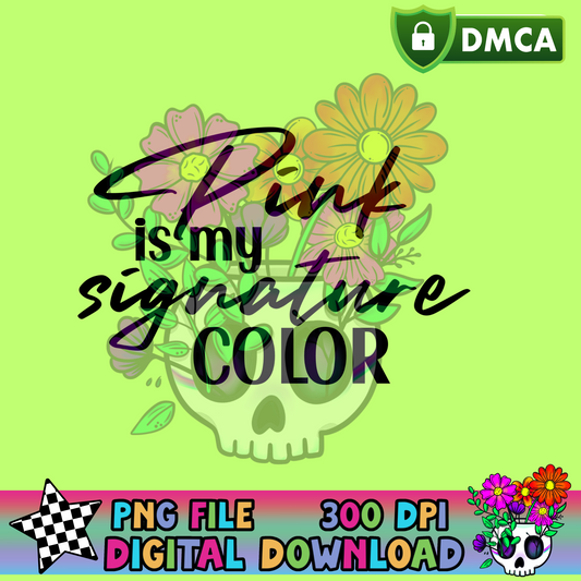 Pink Signature - PNG