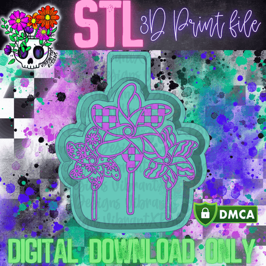 Pinwheel Trio Mold Maker STL File