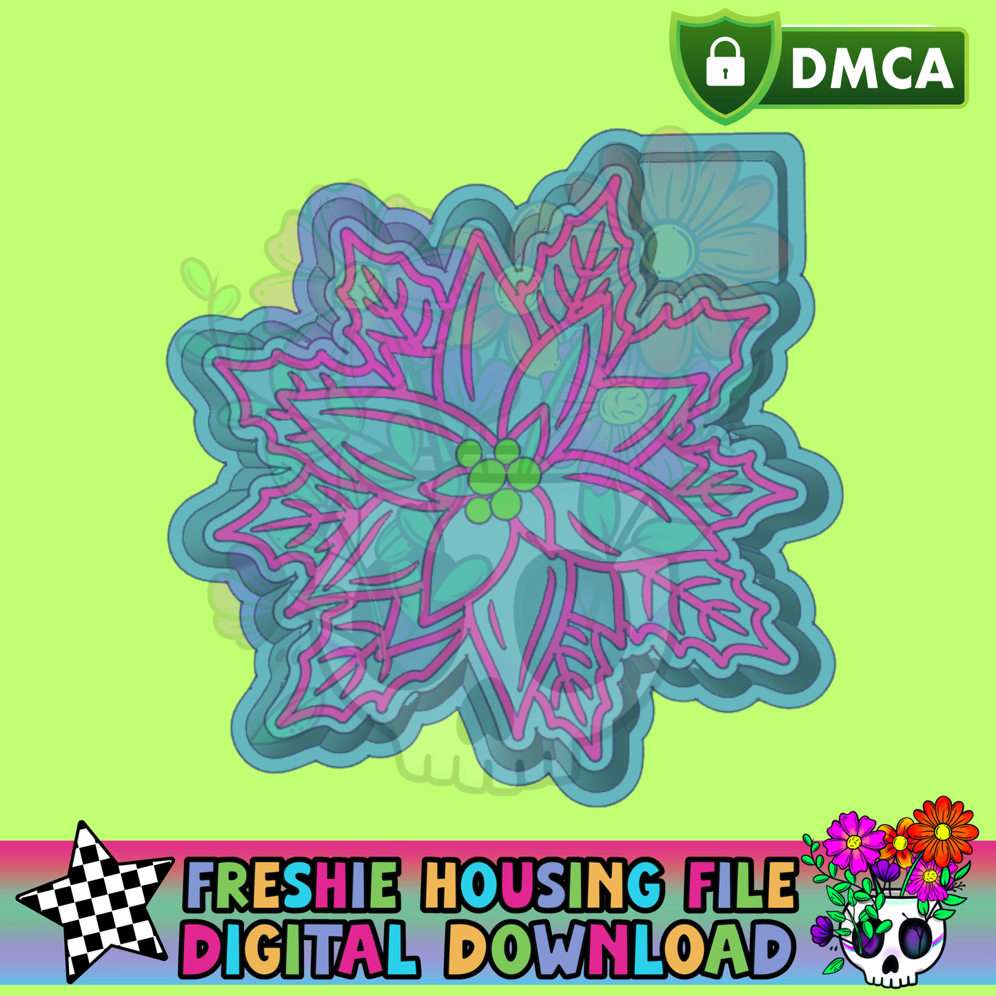 Pointsettia Mold Maker STL File