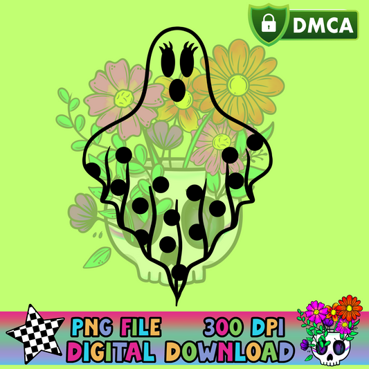 Polka Dot Ghost - PNG