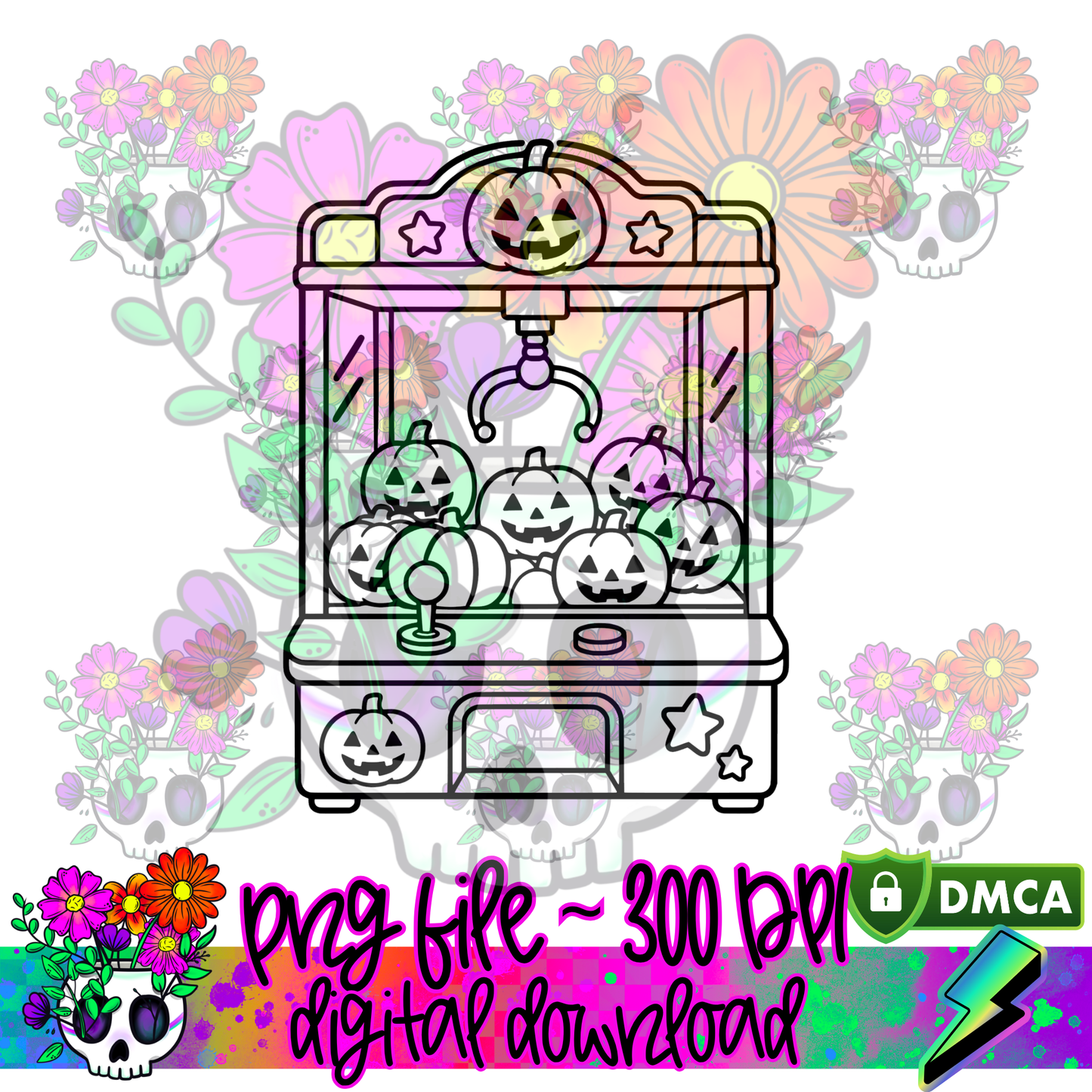 Pumpkin Claw Machine - PNG