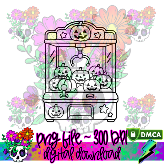 Pumpkin Claw Machine - PNG
