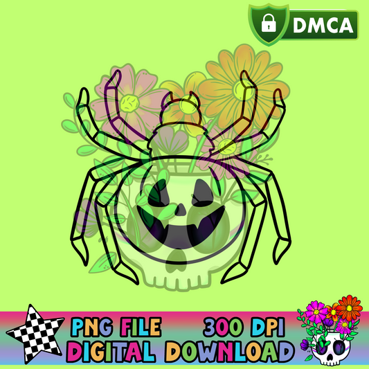 Pumpkin Spider - PNG