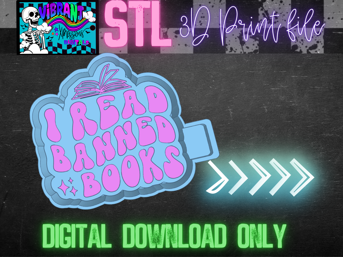 I Read B44ned Books Mold Maker STL File