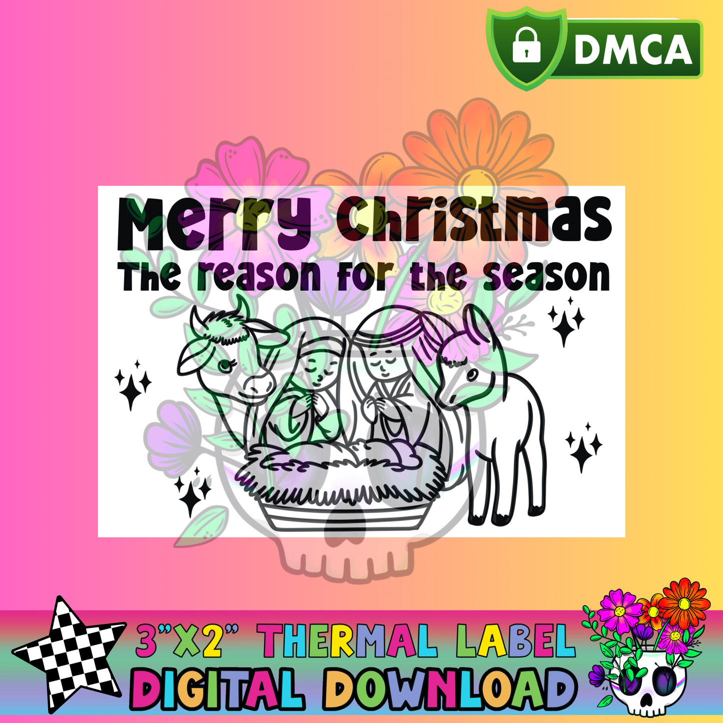 Reason for the Season – Thermal Label Digital Download