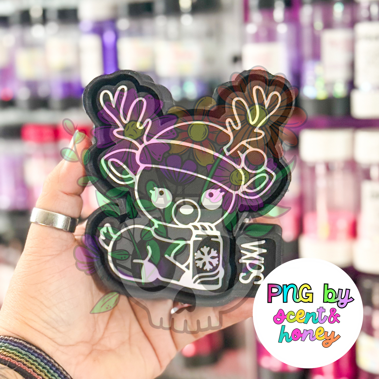 Reindeer with Drink Freshie Mold - Semi Exclusive