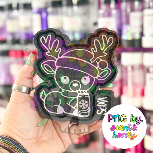 Reindeer with Drink Freshie Mold - Semi Exclusive