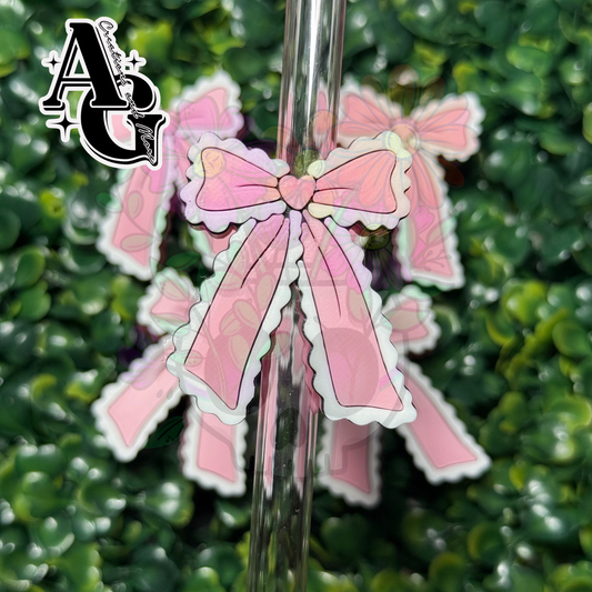 Ruffled Bow Straw Topper