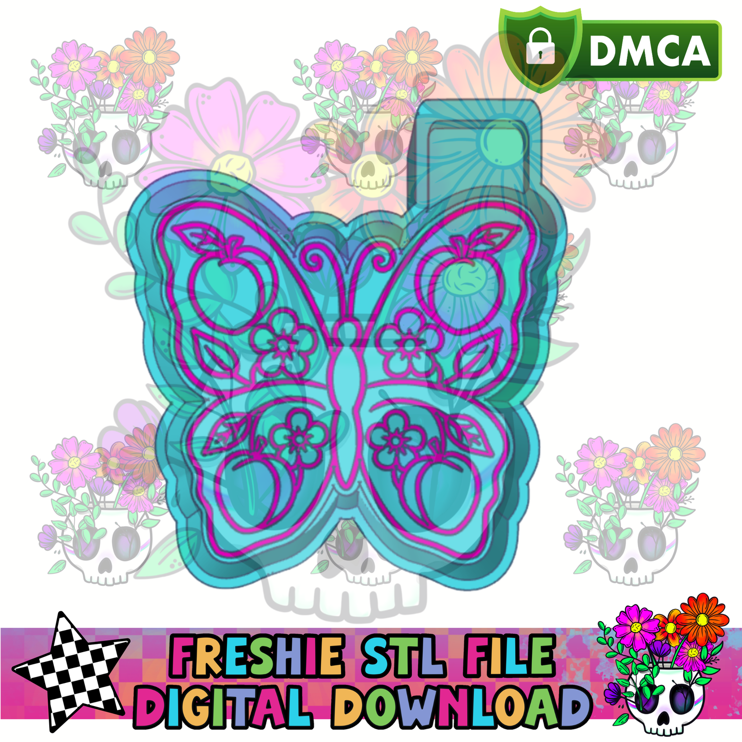 Peach Butterfly Mold Maker STL File